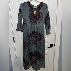 Elegant Floral Long Sleeve Dress